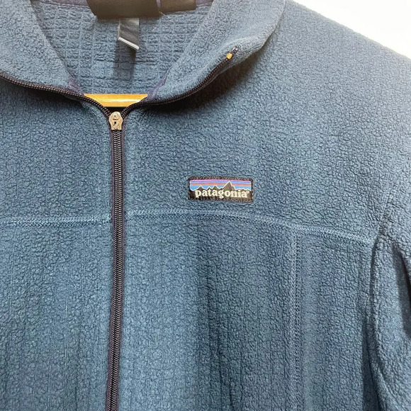 Patagonia Women's Zip Up Jacket Long Sleeve Size M Pockets Fleece Blue - Picture 4 of 12